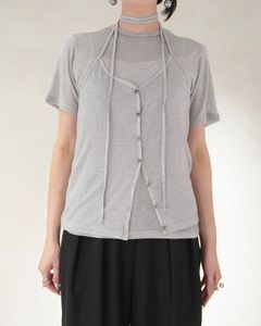 レイヤードカットトップス (グレー) LAYERED CUT TOPS (Gray) /  26SS