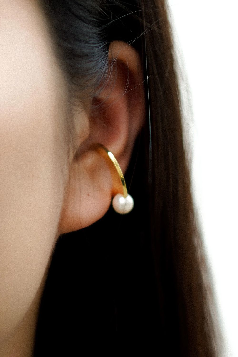 LUNATUM AKOYA EARCUFF / ルナ アコヤ イヤーカフ STERLING SILVER 925 (ゴールドベルメイユ)