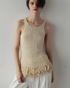 アメスリ フリンジトップス (アイボリー) Americansleeve Fringe Tops (Ivory) / 27SS