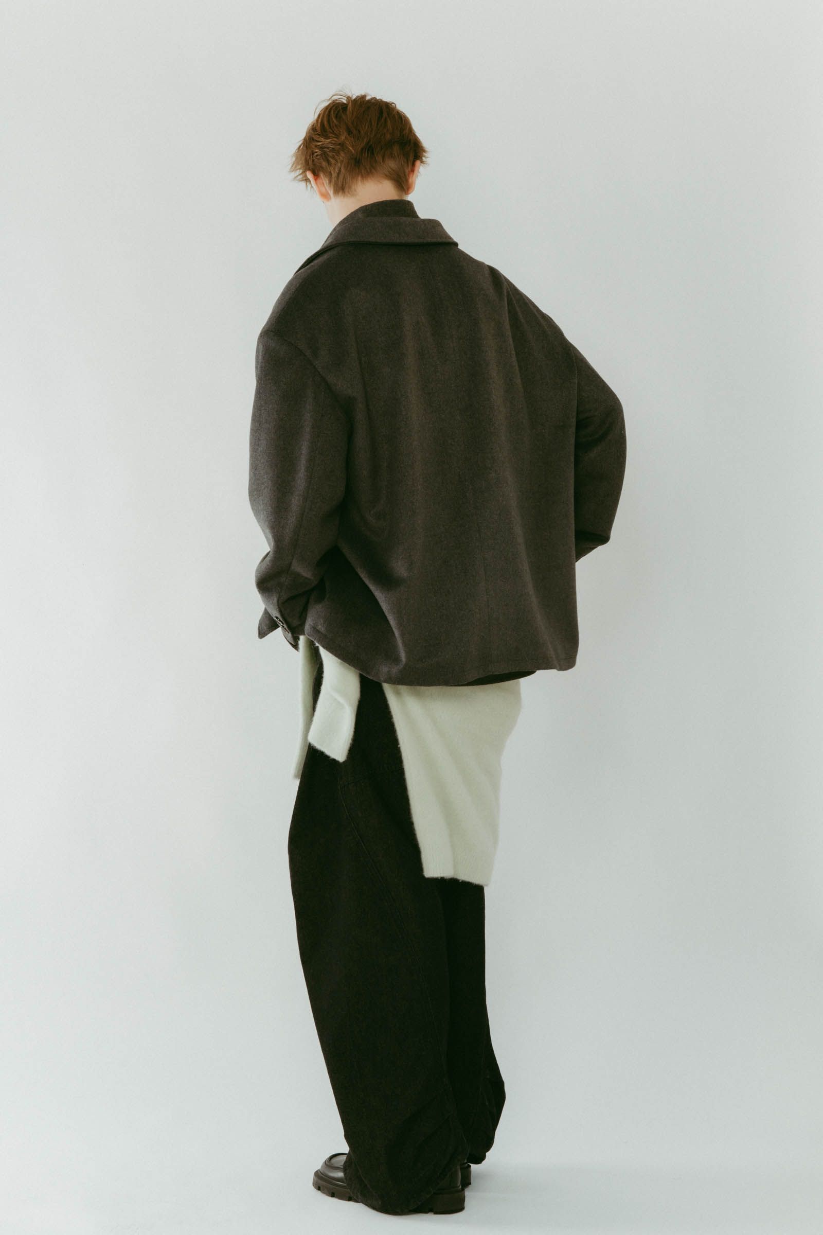 muffler overlay jacket(unisex) / マフラー オーバージャケット (グレー) / 25AW