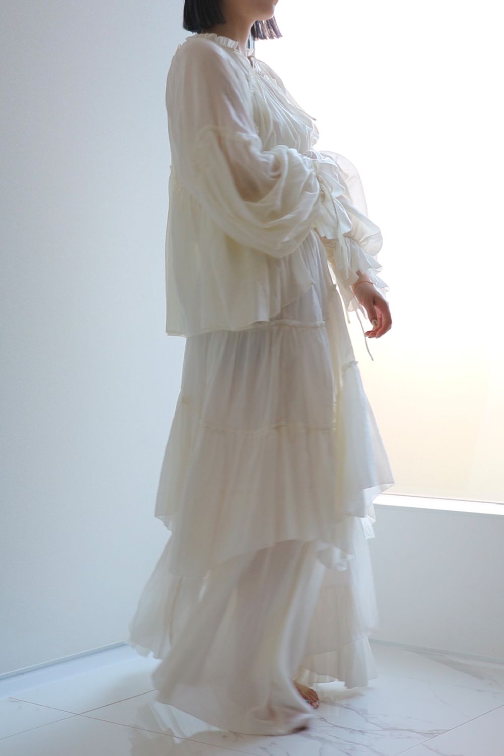 CASA FLINE - COTTON TIERED SKIRT / コットンティアードスカート