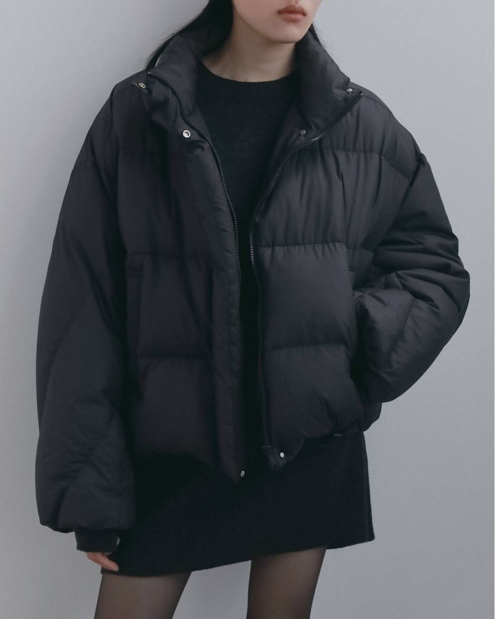 スタンドカラーダウンジャケット (チャコールグレー) Standcollar Down Jacket (Charcoal gray) / 26AW 【6月29日まで期間限定予約】
