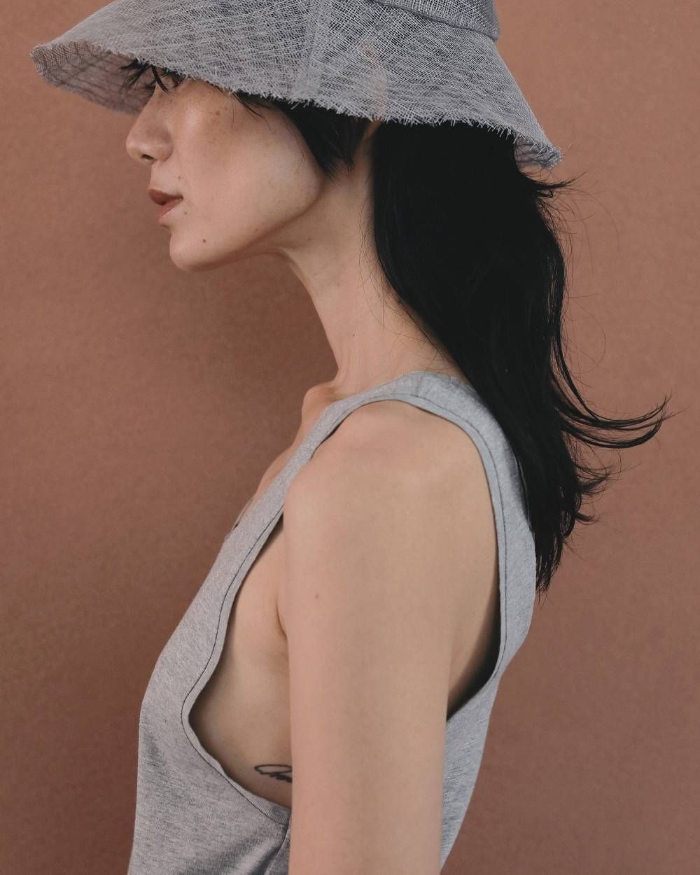 スリーブレス カットワンピース (グレー) Sleeveless Cut Onepiece (Gray) /  26SS