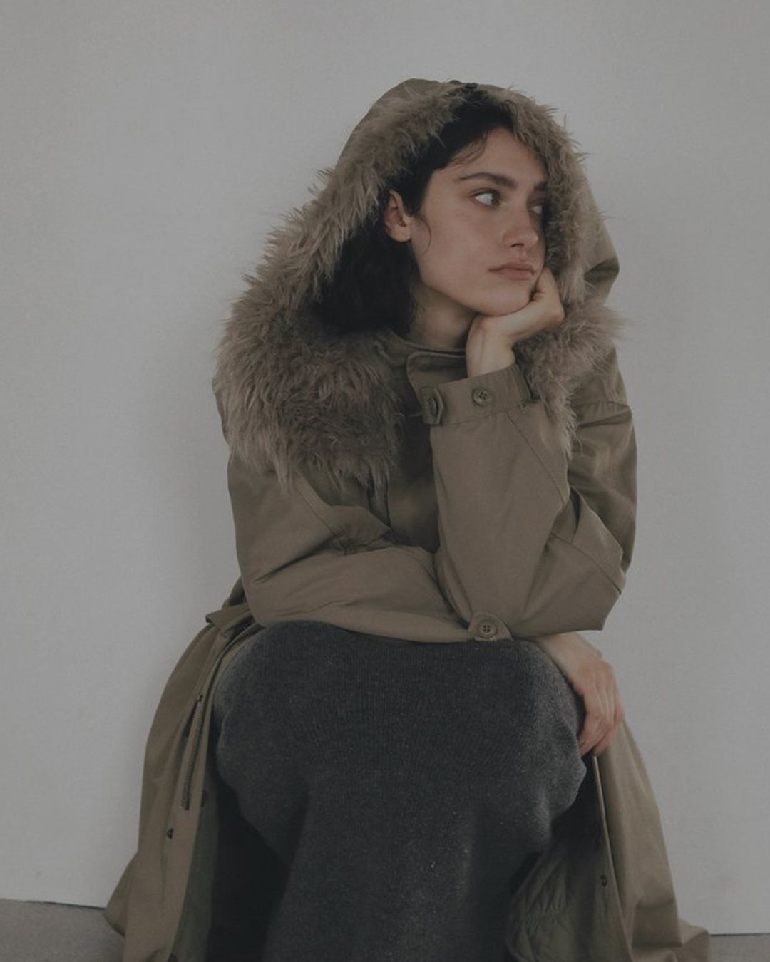 【先行予約】【25TH-20】モッズコート (ペールカーキ) M-65 Mods Coat (Pale Khaki) /  エコファー  /  フェイクファー 【受注期間6/14 23:59まで】