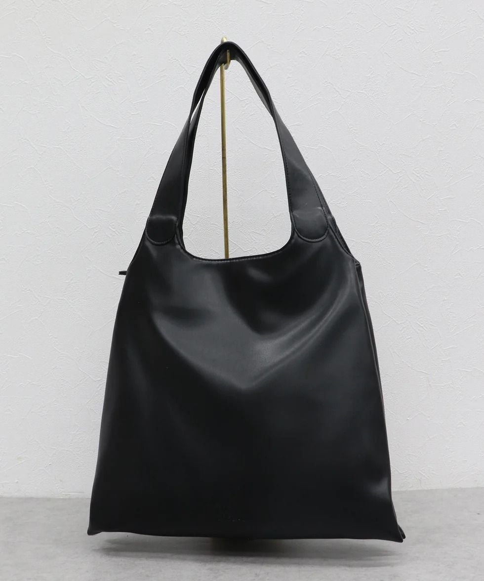 ラウンドハンドルトートバッグ (ブラック) Round-handle Tote Bag (Black) /  26AW