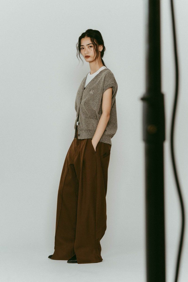 front slit pants(unisex) / フロントスリットパンツ (ブラウン) / 25AW