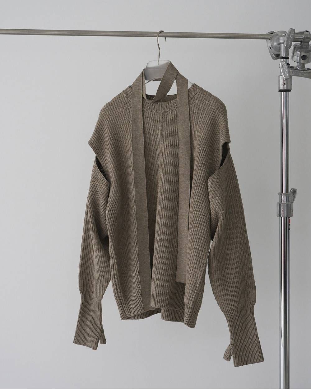 Slit Rib Knit / スリットリブニット (G/beige) / 26SS