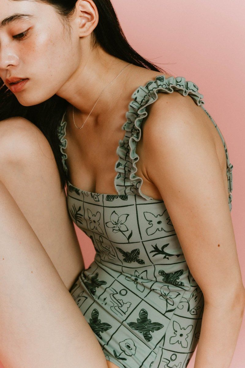 Knuth Marf flower paint swimwear 水着・ラッシュガード