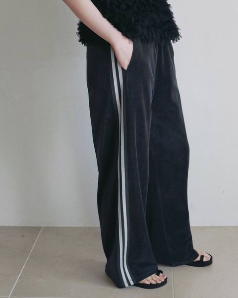 ベロアトラックパンツ (チャコールグレー) Velour Track Pants (Charcoal gray) /  26AW