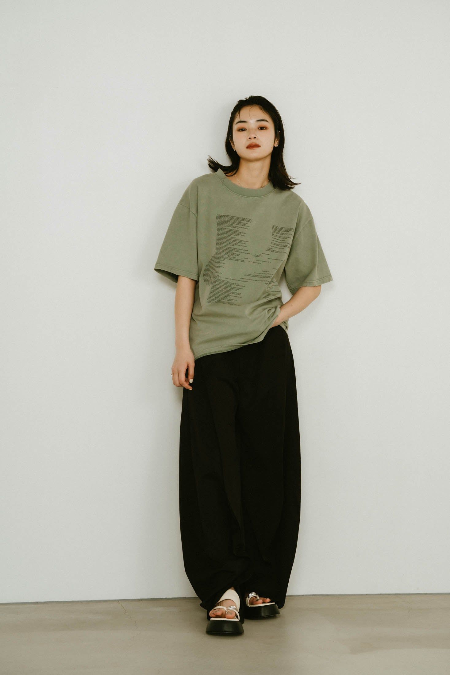 K error design T shirt(unisex) / Kエラーデザイン Tシャツ (モスグリーン) / 25SS