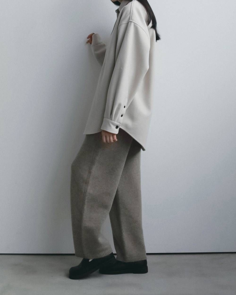 ニットコクーンパンツ (グレージュ) Knit Cocoon Pants (Graige) / 26AW 【6月29日まで期間限定予約】