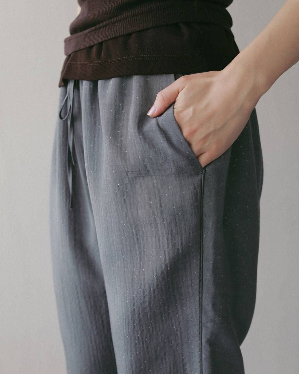 ドットジャガード ラフパンツ (アイスブルー) Dotjacquard Rough Pants (Iceblue) / 27SS