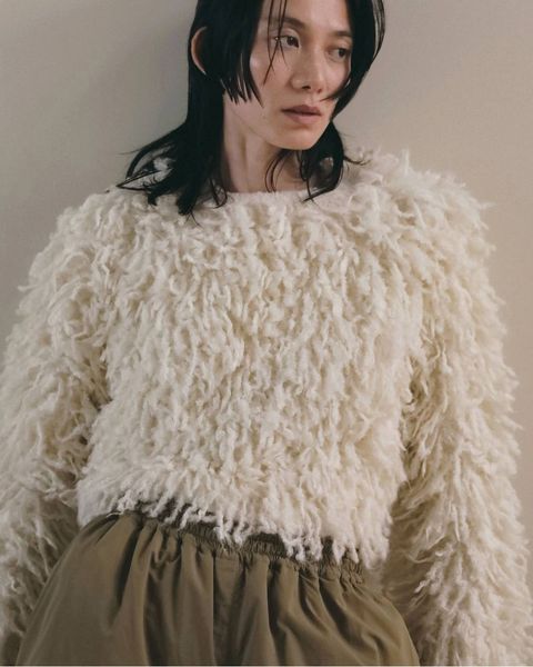 ループニットトップス (アイボリー) Loop Knit Tops (Ivory) / 26AW