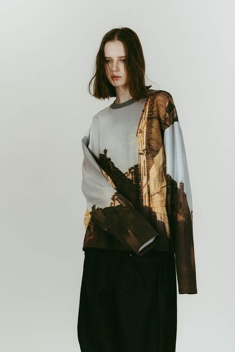 scenery print long sleeve tee (Croatia) / プリントロングスリーブTシャツ (クロアチア) / 26SS