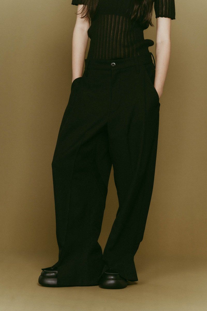 front slit pants(unisex) / フロントスリットパンツ (ブラック) / 25AW