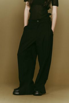 front slit pants(unisex) / フロントスリットパンツ (ブラック) / 25AW