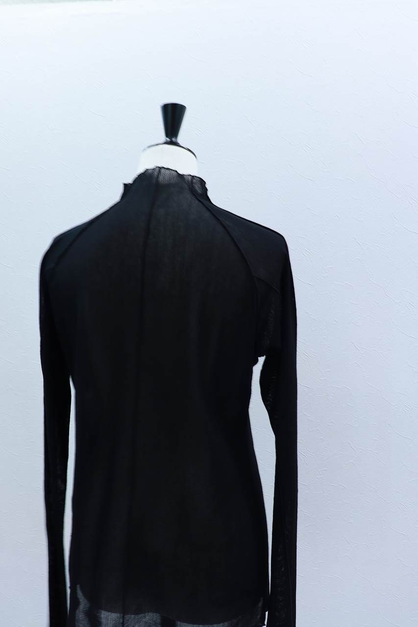 コットンチュールロンT (ブラック) Cotton Tulle Long-Sleeve Tee (Black) / 26AW