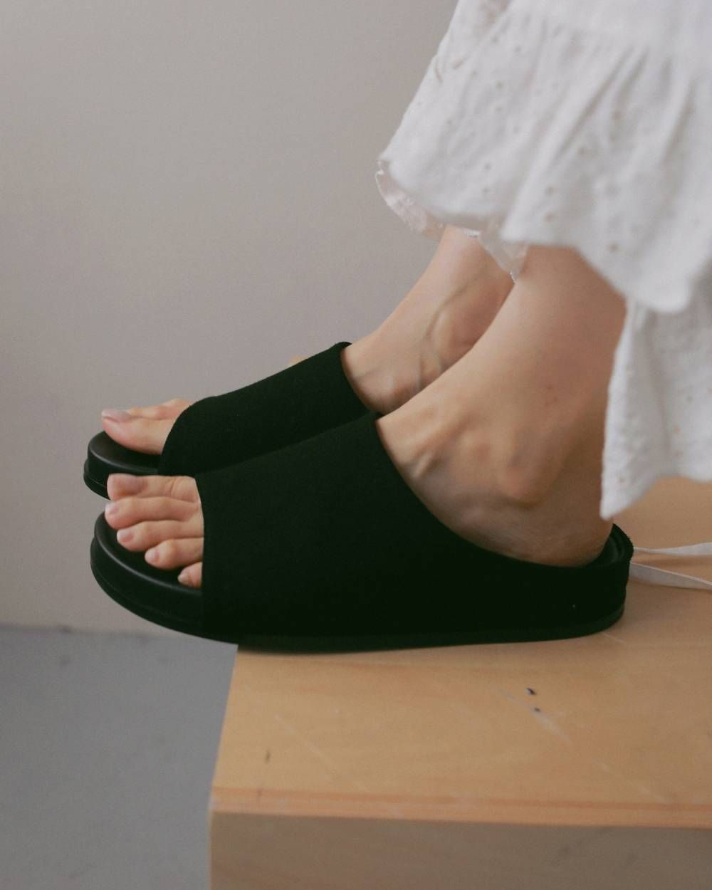 ワイドベルトサンダル (ブラック) Wide Belt Sandals (Black) / 27SS