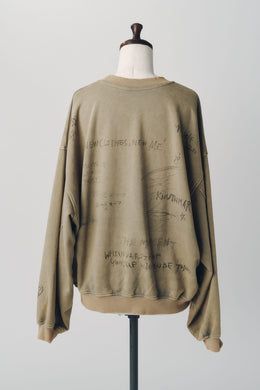 メッセージ スウェット (ベージュ) message sweatshirt(unisex) (Beige) / 26AW
