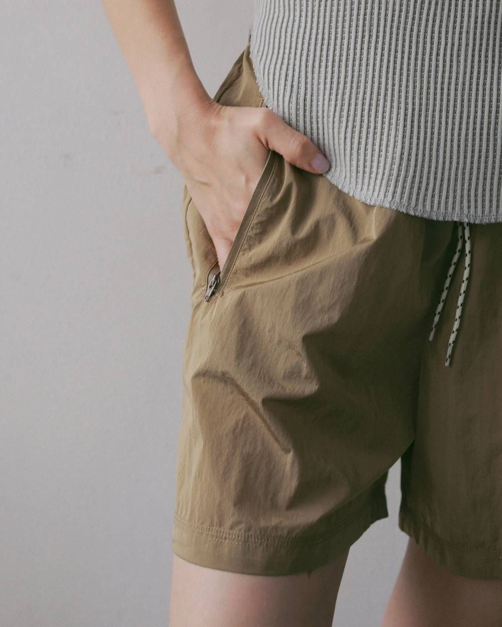 ナイロンハーフパンツ (ベージュ) Nylon Half Pants (Beige) / 27SS