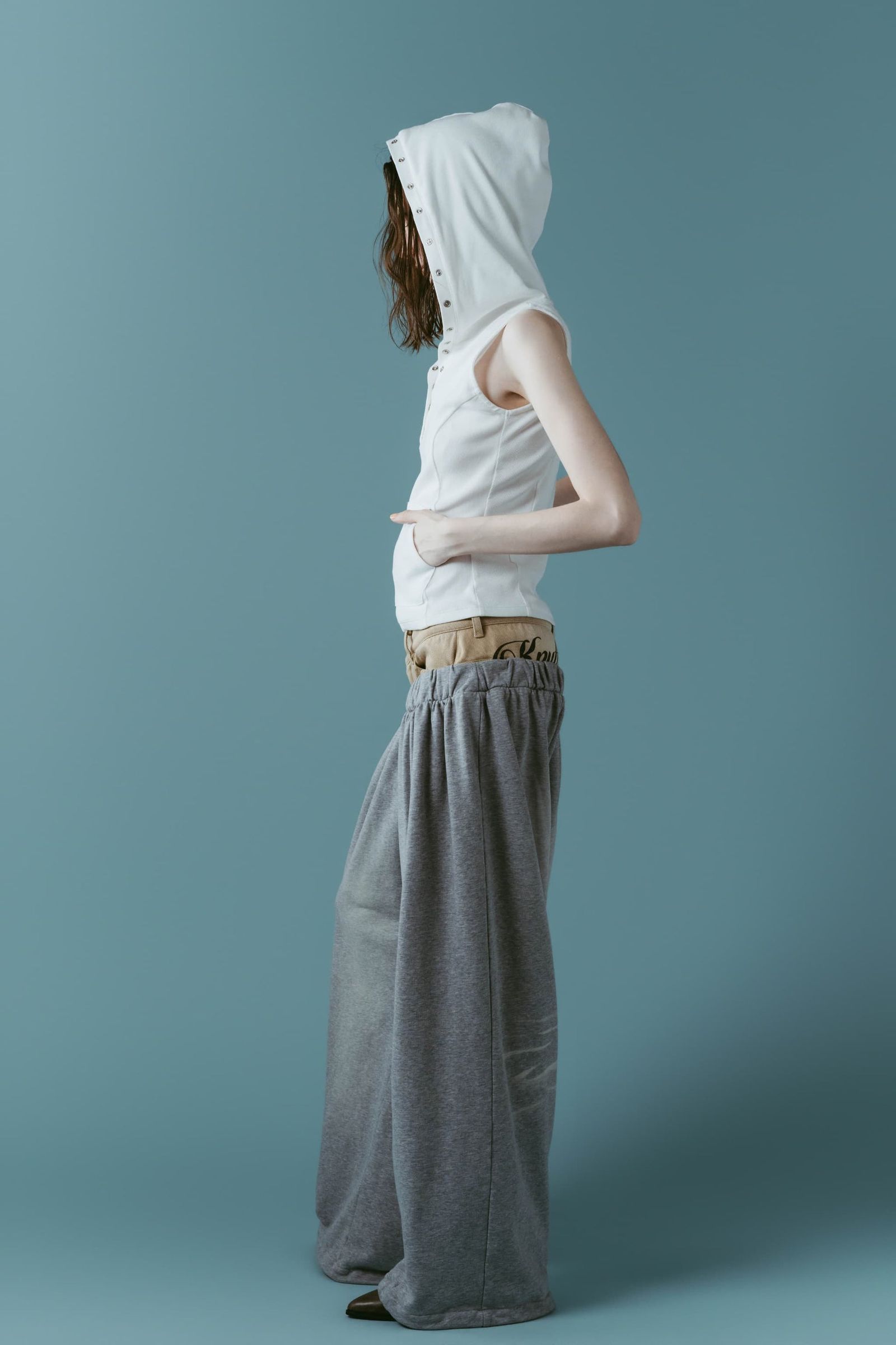 ダブルレイヤースウェットパンツ (グレー) double-layer sweatpants (Gray) /  26SS