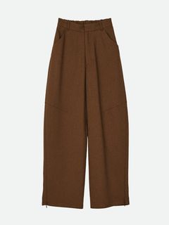 LOOSE ROUND SLIT PANTS / ルーズ ラウンド スリットパンツ (チョコ)