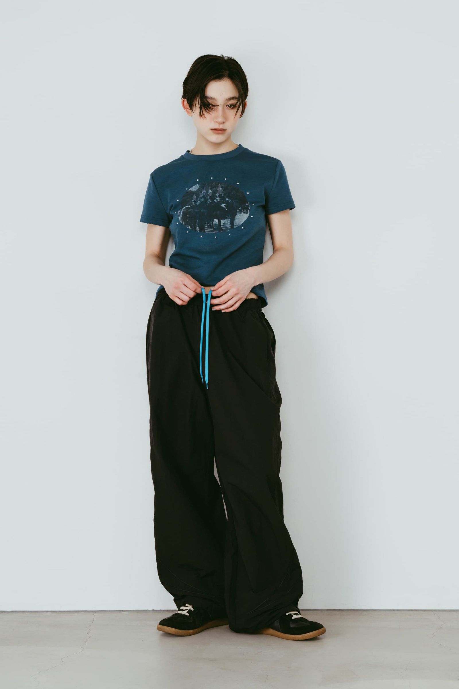 ナイロンイージーパンツ (ブラック) nylon easy pants(unisex) (Black) /  26SS