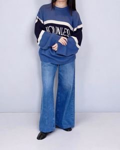 NOUNLESS CLASSIC LOGO KNIT (BLUE) / クラシックロゴニット ブルー