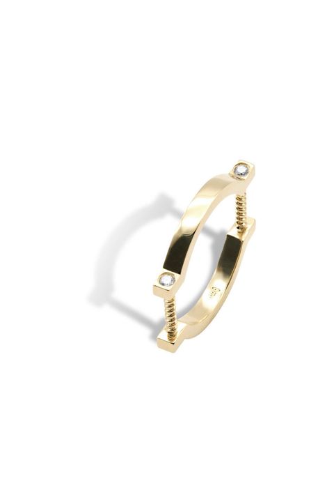 SHACKLE RING / シャックル リング K9/K18 (イエローゴールド)