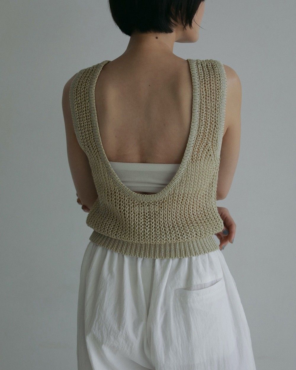 anuke アンヌーク*Paperyarn Knit Tanktop ànuke - Paperyarn Knit Tanktop / ペーパーヤーン ニットタンク