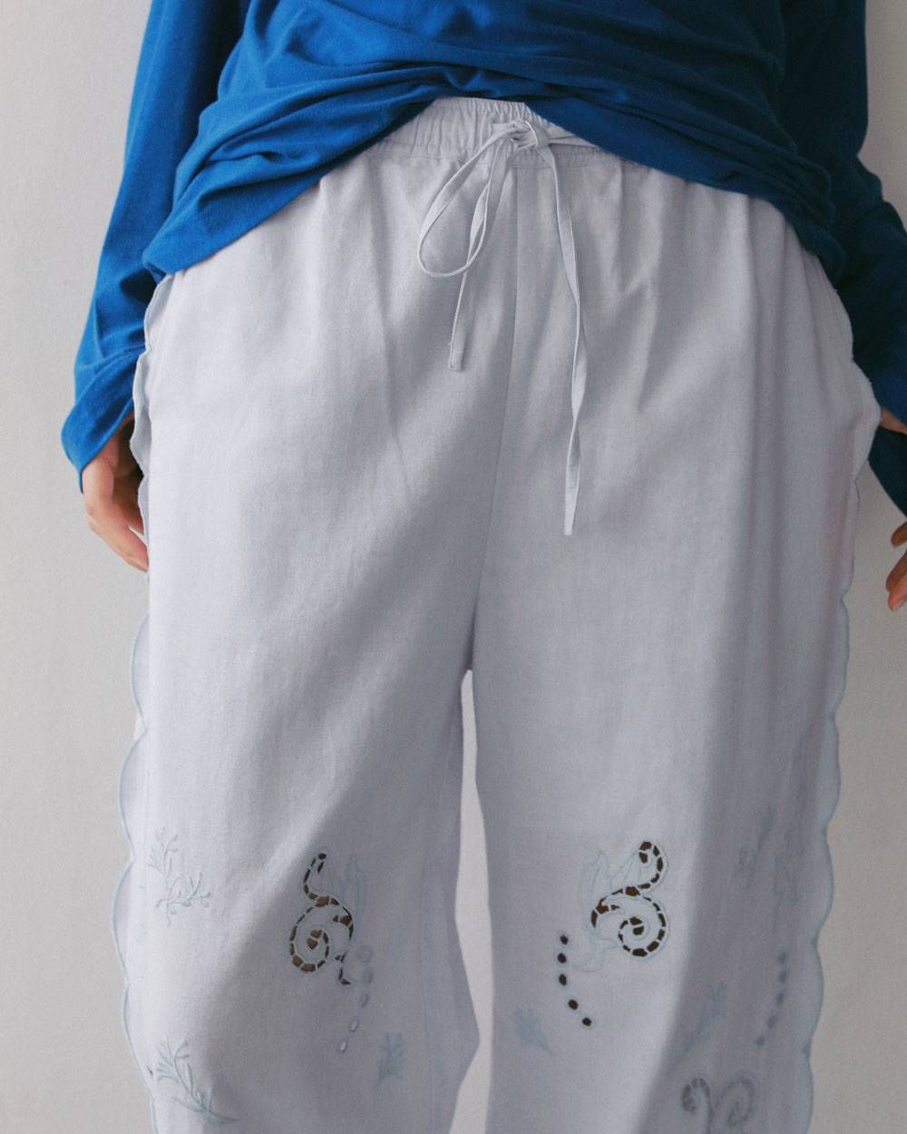 カットワーク レースパンツ (アイスブルー) Cutwork Lace Pants (Iceblue) / 27SS
