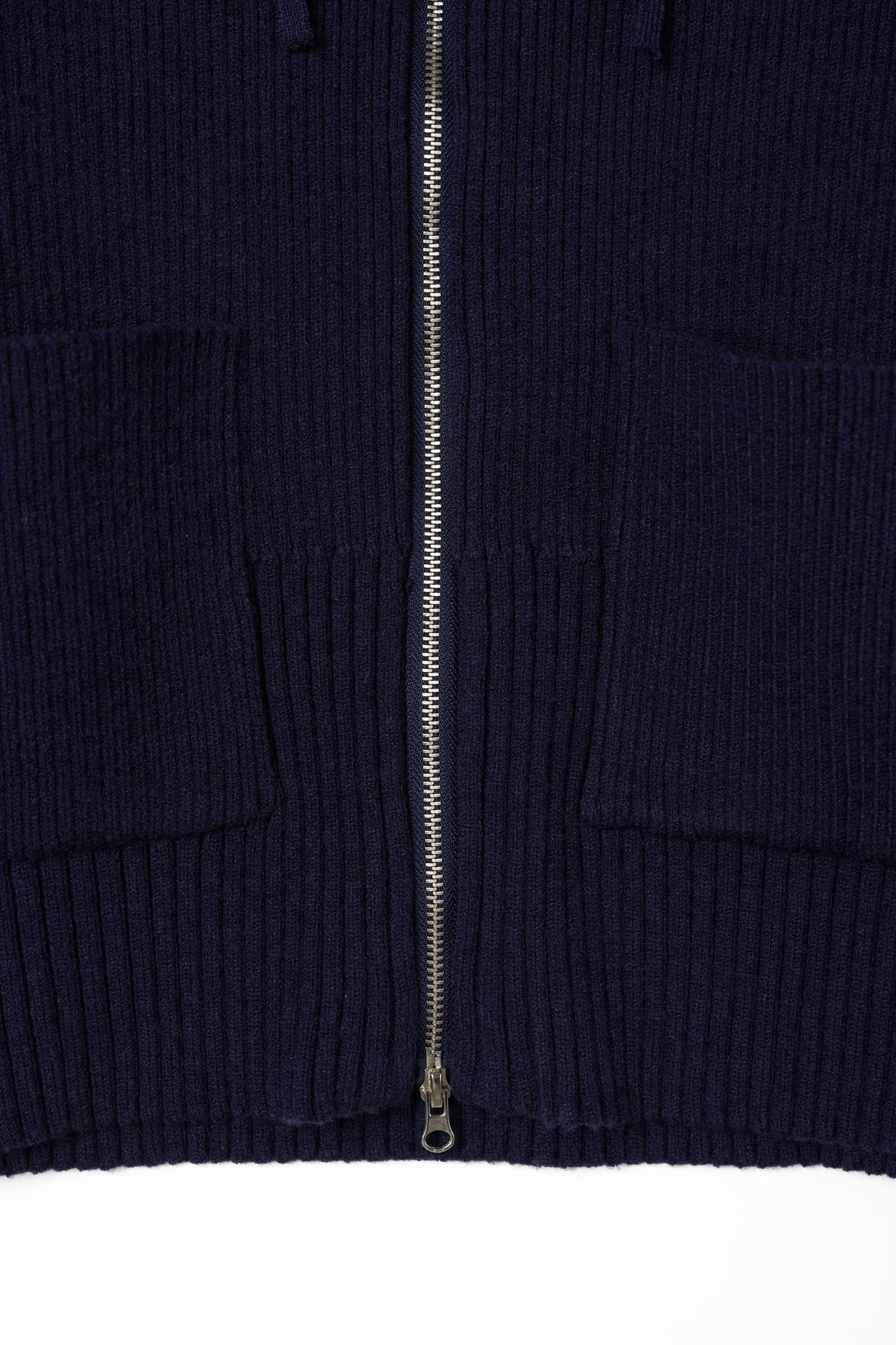 ニットパーカー (ネイビー) hooded knit parka (Navy) / 26AW