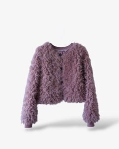 【25AW】2Way Fur×Knit Tops (ピンク) / 2ウェイファー×ニットトップス / エコファー / フェイクファー