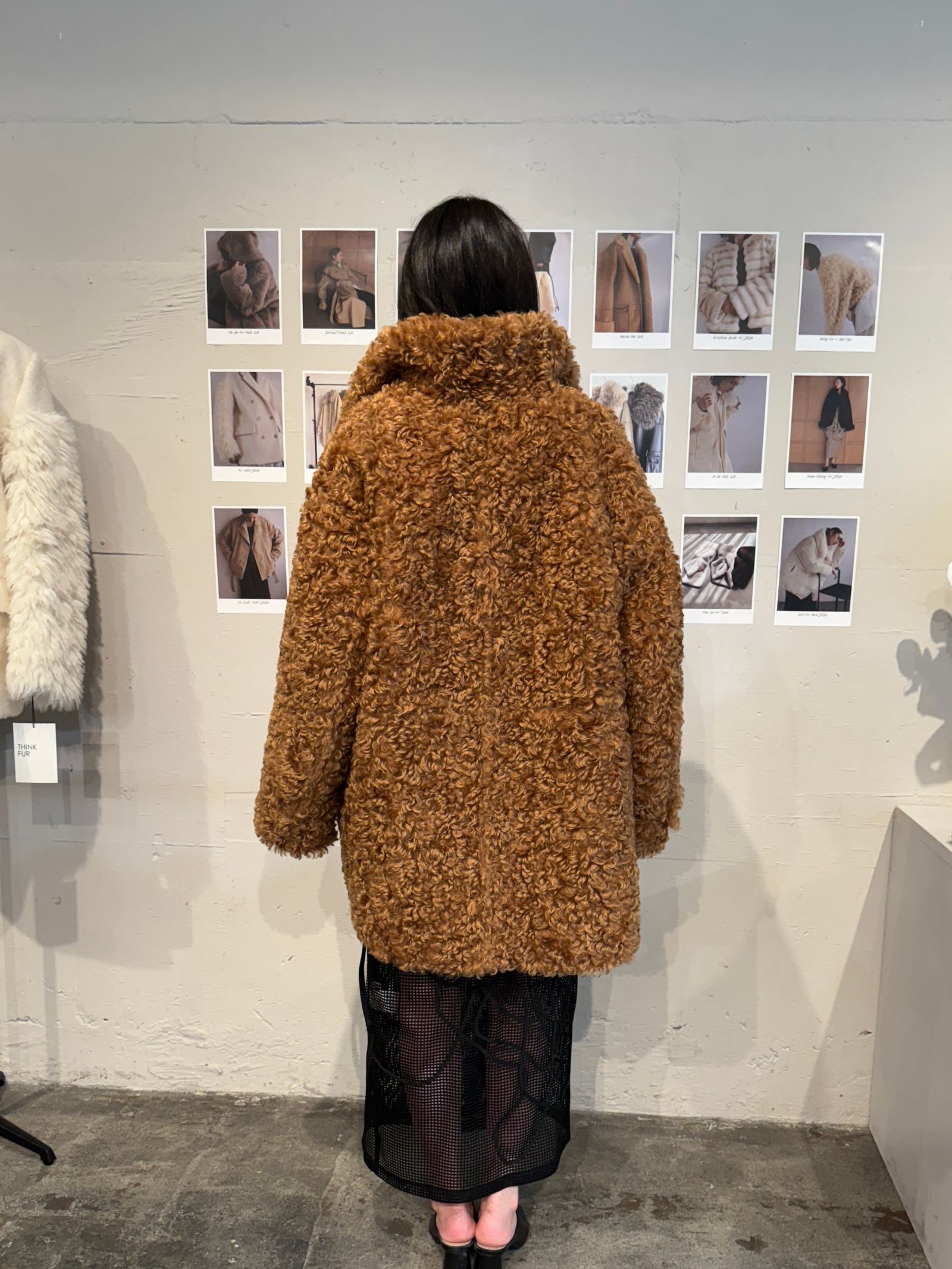 【25AW】Vintage Like Fake Mouton Reversible Coat (テラコッタ) / ヴィンテージライクムートン リバーシブルファーコート / エコファー / フェイクファー