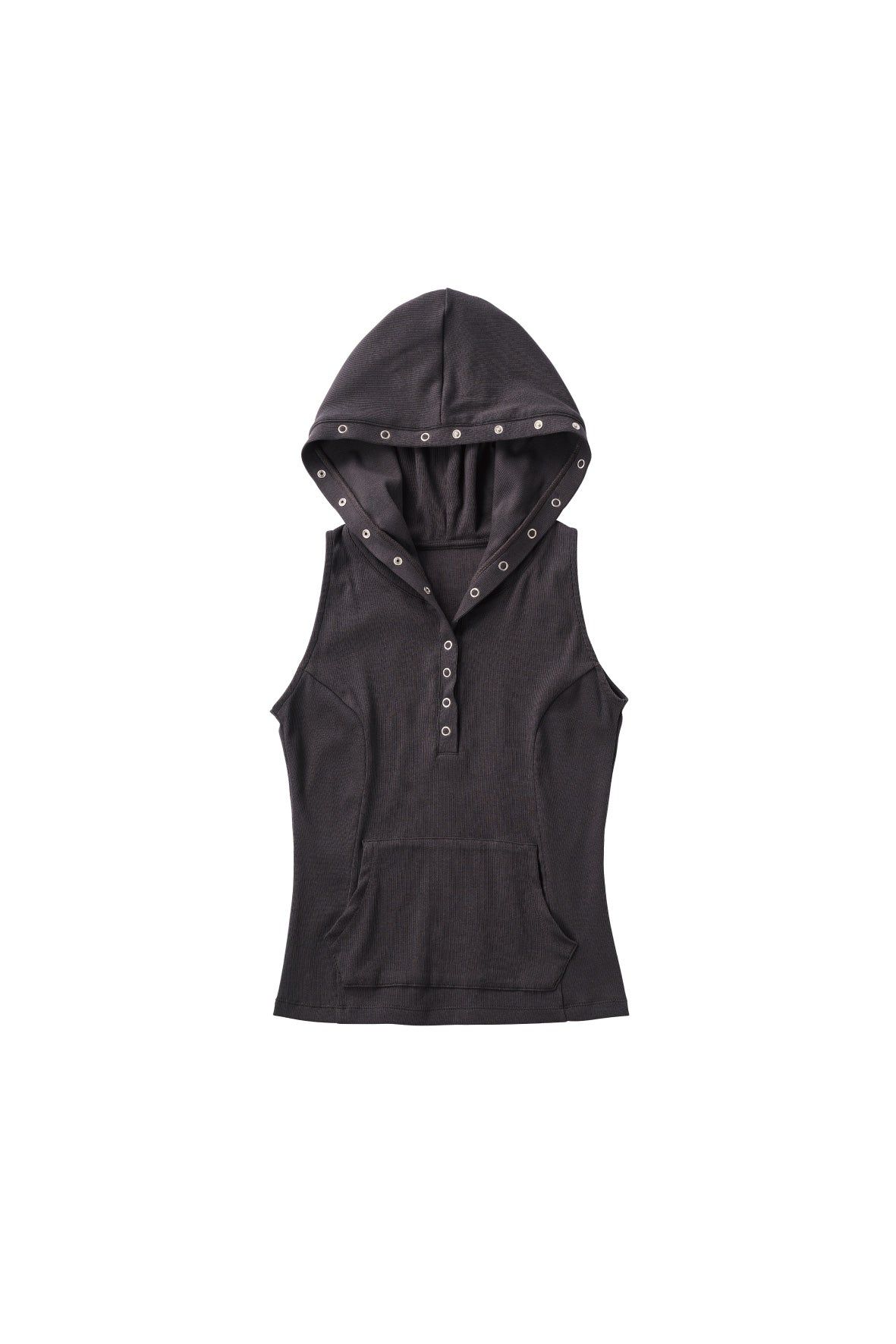 スナップボタンフーディ (チャコール) snap-button hoodie (Charcoal) /  26SS