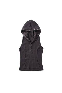 スナップボタンフーディ (チャコール) snap-button hoodie (Charcoal) /  26SS