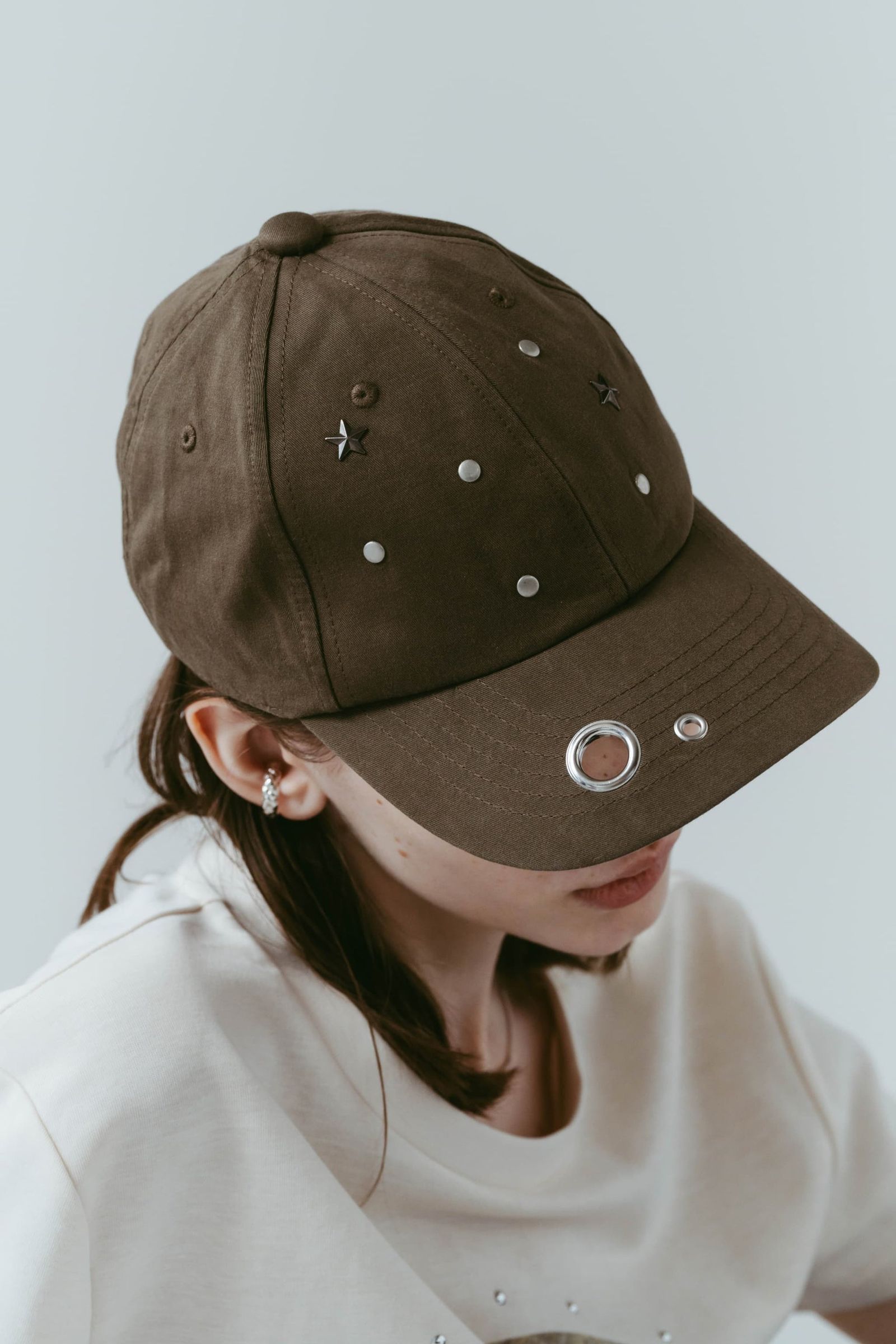 スタッズキャップ (ブラウン) studded cap (Brown) /  26SS