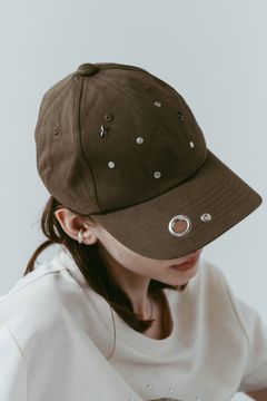 スタッズキャップ (ブラウン) studded cap (Brown) /  26SS