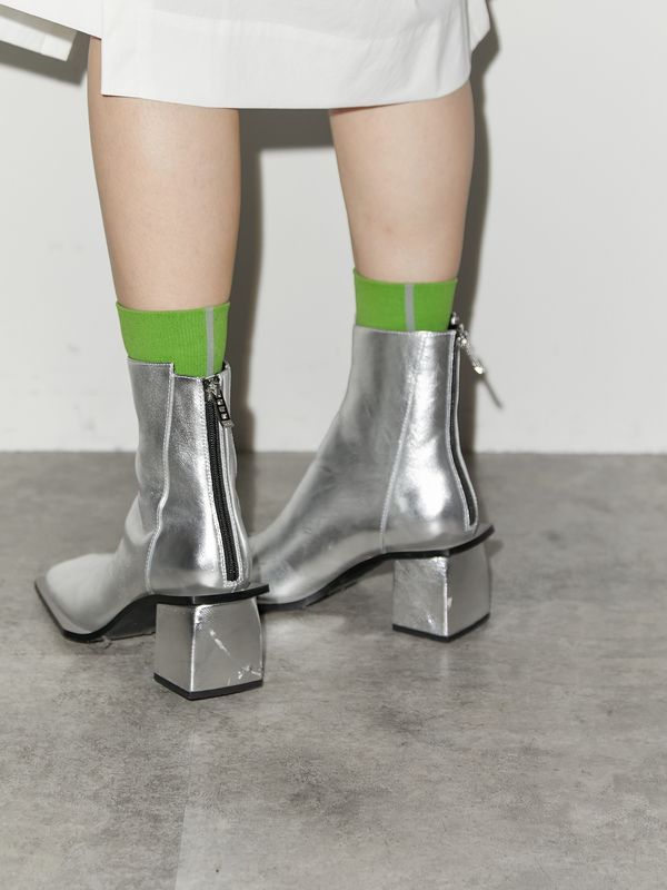 BI-COLOR BACK LINE SOCKS / バイカラーバックラインソックス (ライム)