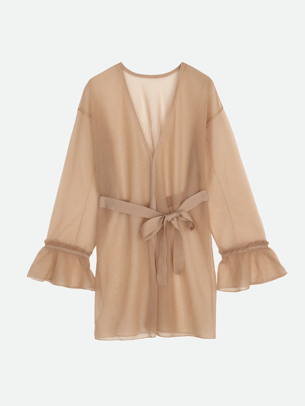 NL SHEER KNIT CARDIGAN / シアーニットカーディガン (ベージュ)