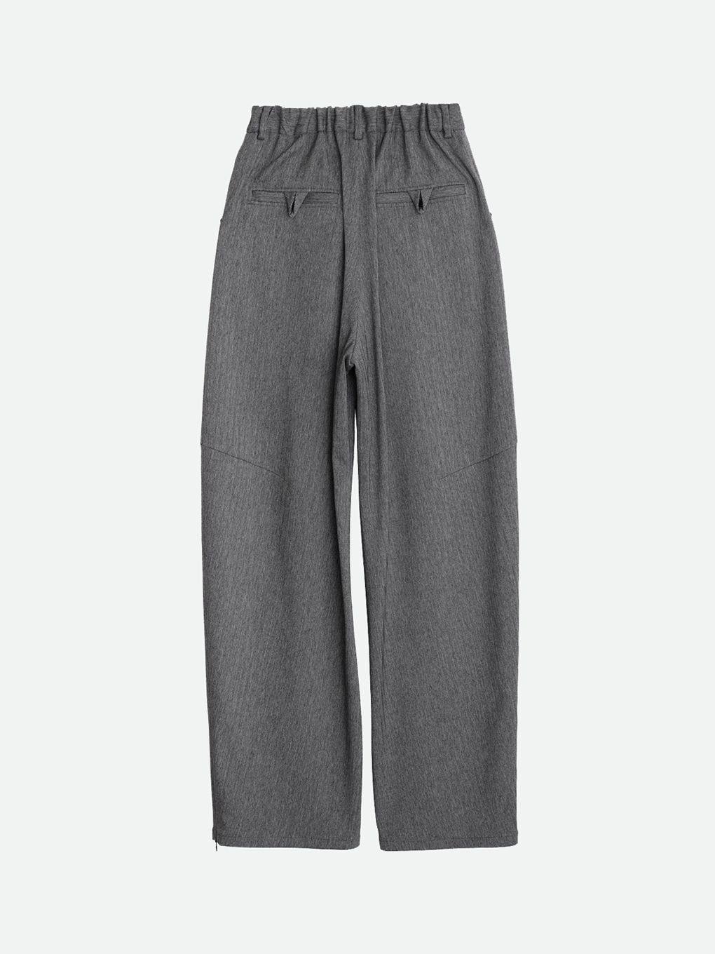 RETORO ROUND SLIT PANTS / レトロラウンドスリットパンツ (グレー)