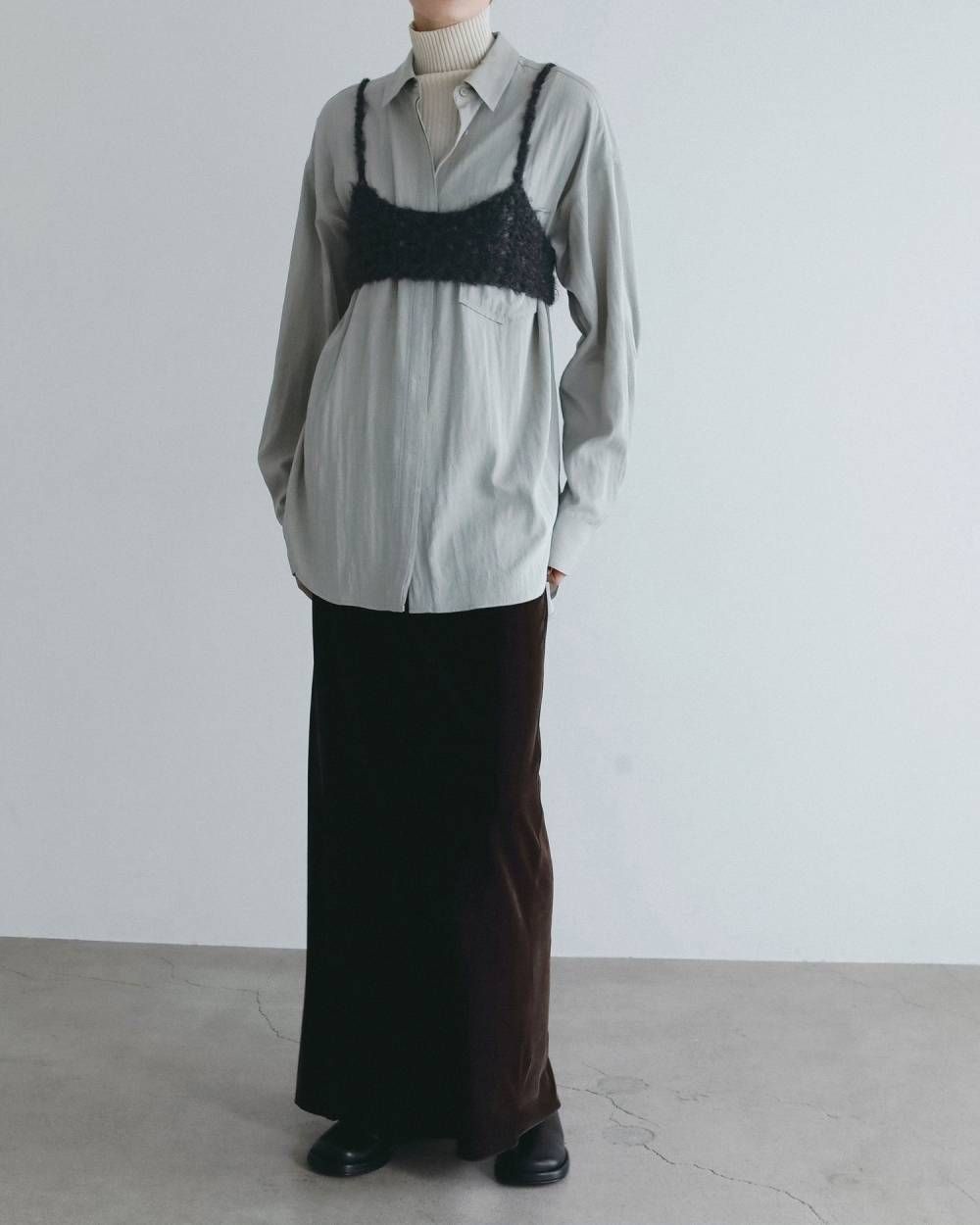 べロアペンシルスカート (ブラウン) Velour Pencil SK (Brown) / 26AW 【6月29日まで期間限定予約】