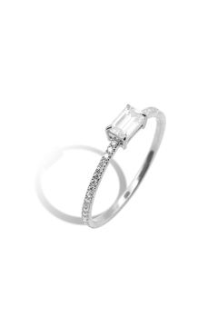 EMERALD MOISSANITE FULL ETERNITY RING SIDE ver / エメラルド モアサナイト フル エタニティ リング サイド バージョン PT950 (プラチナ)