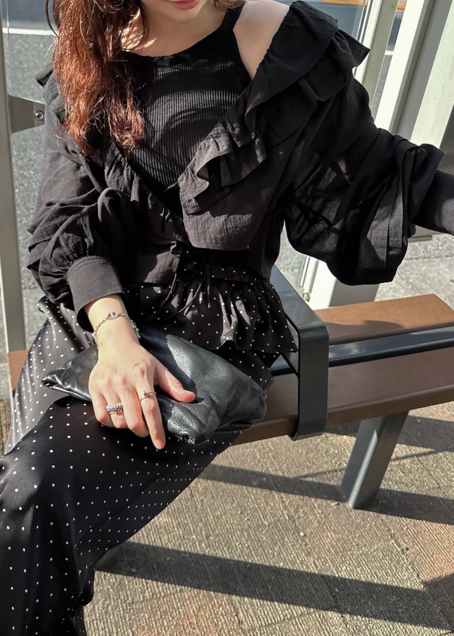 フリルカラー ボレロ (Black) frill collar cachecoeur bolero BL (ブラック) /  26SS