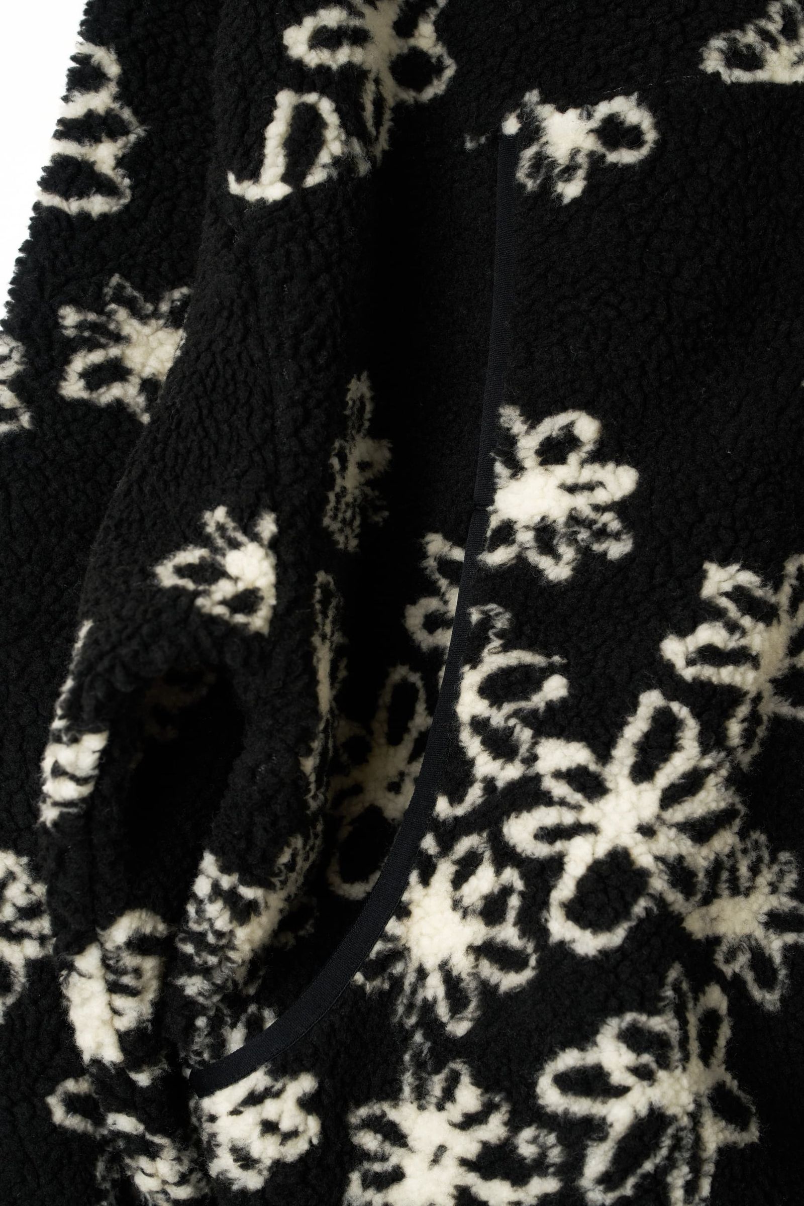 フラワー ボアフリース (ブラック) flower boa fleece(unisex) (Black) / 26AW