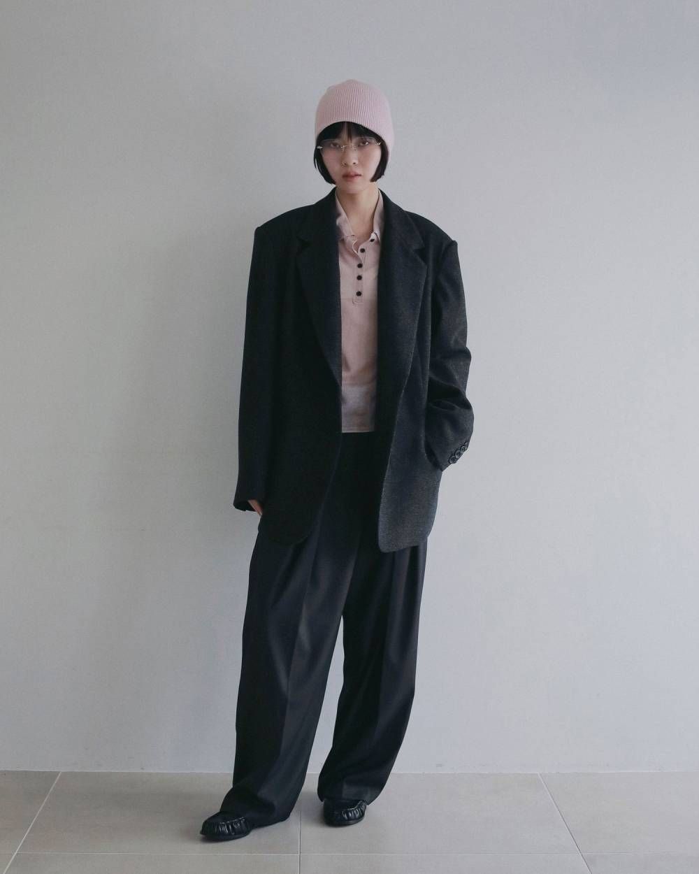ヘリンボーン ウール ジャケット (チャコールグレー) Herringbone Wool Jacket (Cgray) /  26AW