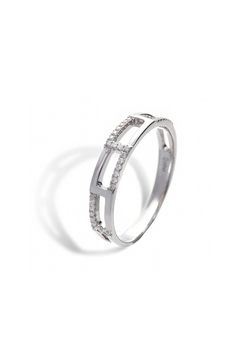 LADDER STONE RING / ラダー ストーン リング K10/K18 (ホワイトゴールド)