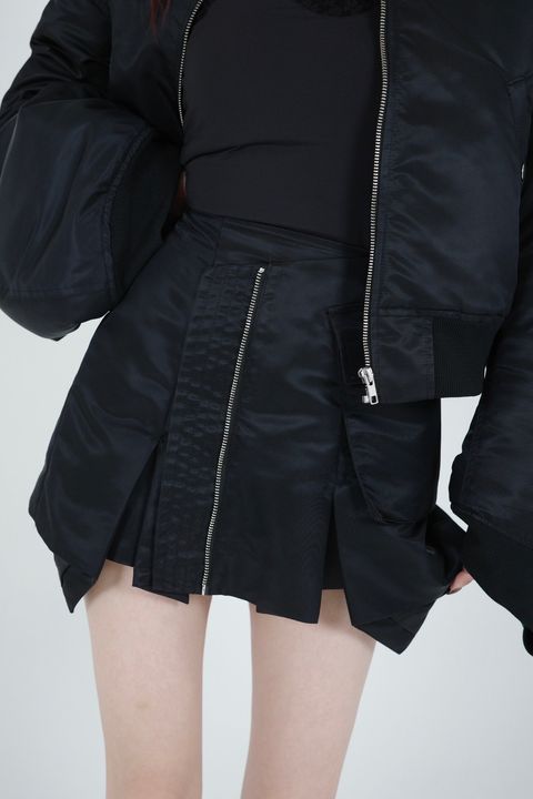 Nylon MA-1 skirt (ブラック)