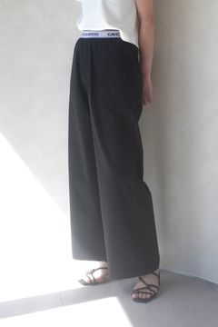 LOGO BELT STRAIGHT PANTS / ロゴベルトストレートパンツ (ブラック)