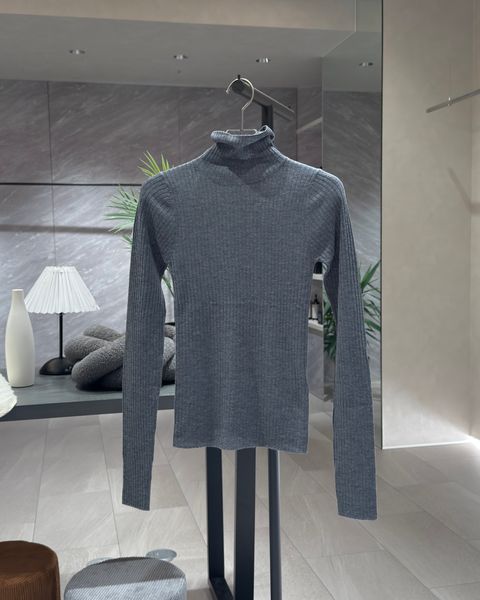 【25AW】Soft Rib Turtle / ソフトリブ タートルネックニット (チャコールグレー)